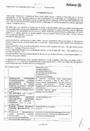 TUiR Allianz Polska SA - pełnomocnictwo z dn. 14.10.2016